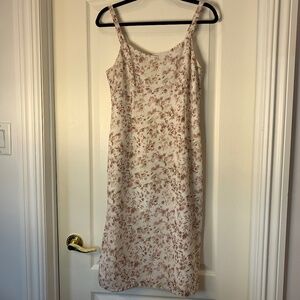 Les Ailes de la Mode Vintage Floral Slip Dress Made in Canada 90s Rachel Dress